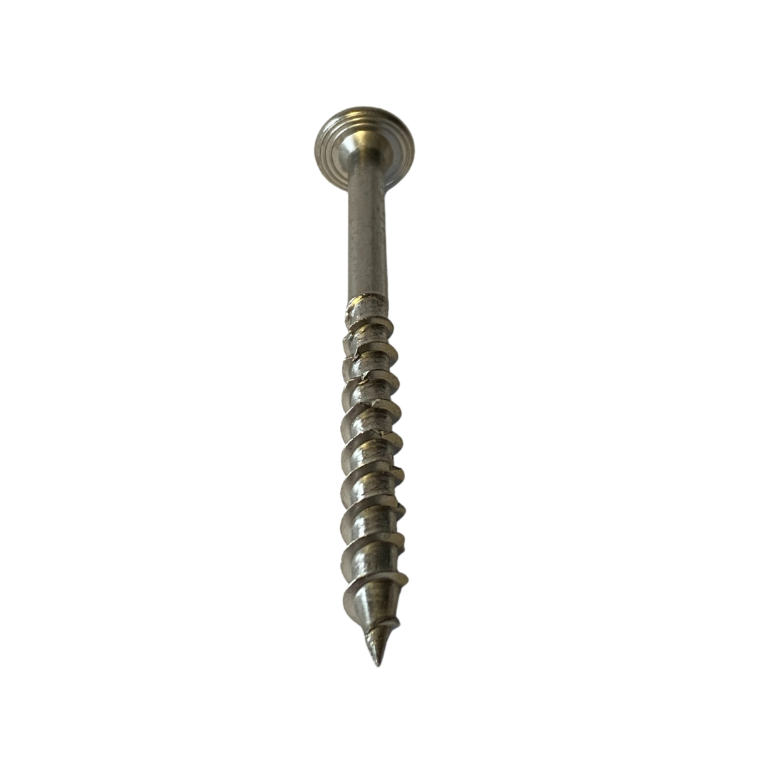 Tellerkopfschrauben 8x100 25 Stück (TX40, Holzbauschrauben für Konstruktionen, CE-Kennzeichen, Bauaufsichtlicher Zulassung) A2 V2A rostfreier Edelstahl - 8 x 100 25