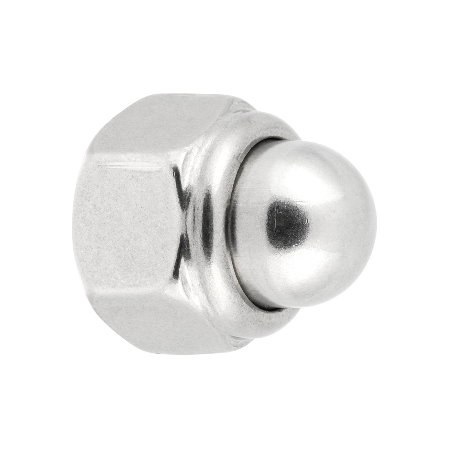 Sechskant Hutmuttern M8 50 Stück DIN 986 (selbstsichernd) M4 - M16 - Stopmuttern - Kappenmuttern A2 V2A rostfreier Edelstahl