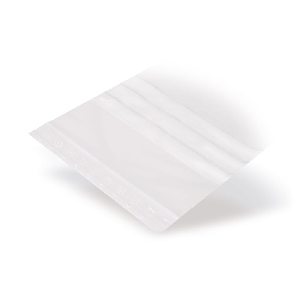 LDPE-Druckverschlussbeutel mit drei weissen Beschriftungsstreifen 90 µ 120 x 170 mm 1000 Stück