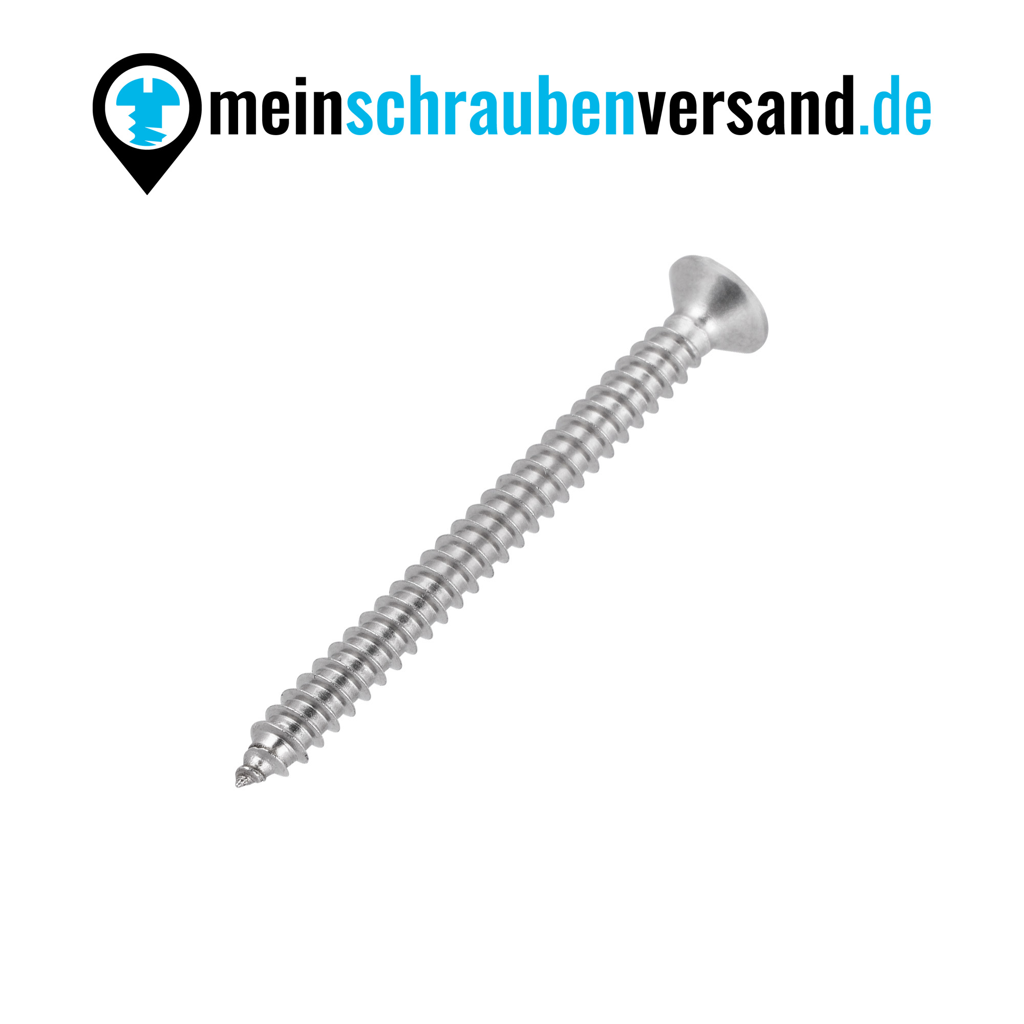 Blechschrauben mit Senkkopf und Innensechsrund 4,2x22 Torx Edelstahl ISO 14586 DIN 7982 Form C (mit Spitze) 4,2 x 22 mm 50 Stück