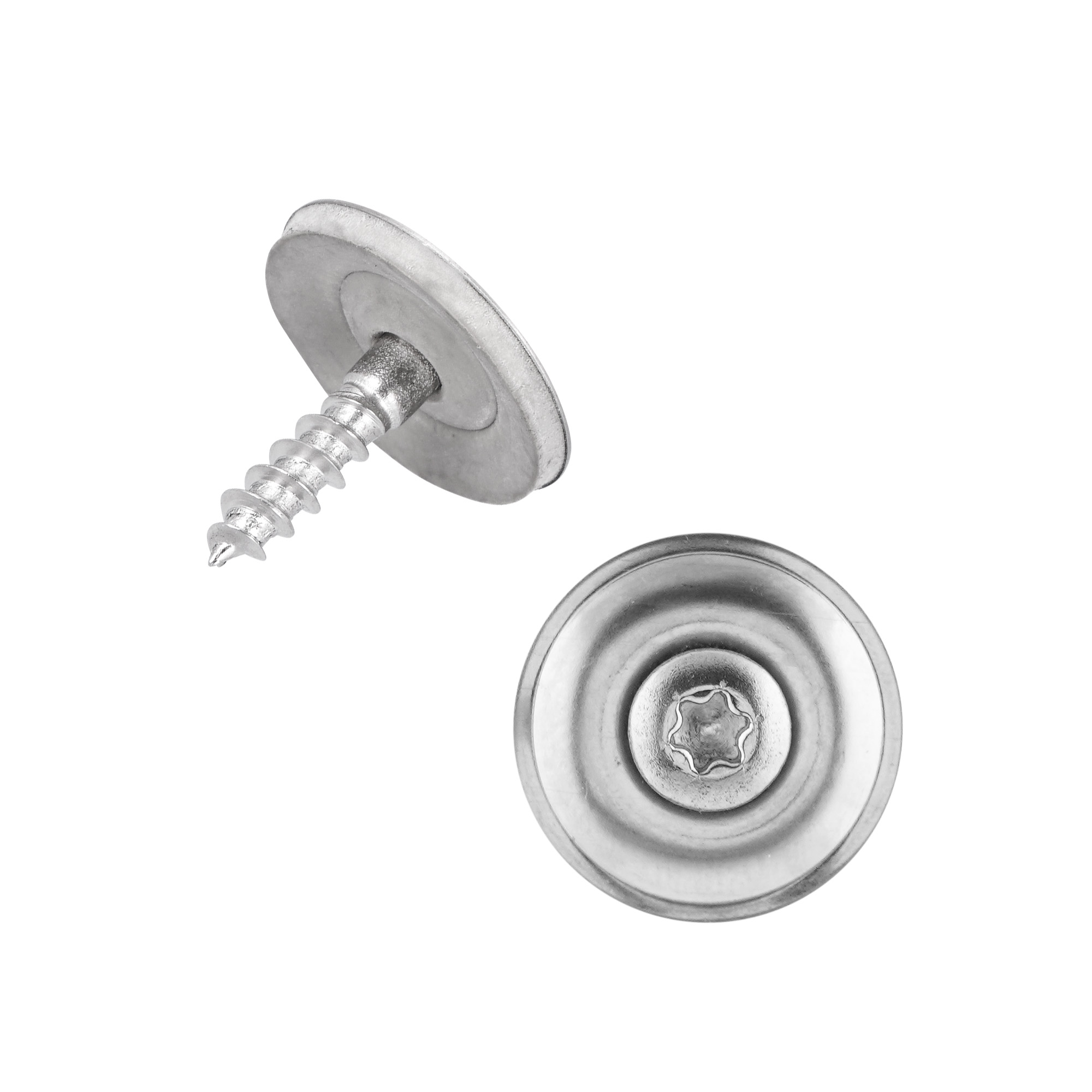 Spenglerschrauben DIN 7995 TX EPDM-Dichtscheibe Torx Neopren-Gummidichtung rostfreier A2 Edelstahl 4,5 x 20 mm - 15 mm 25 Stück