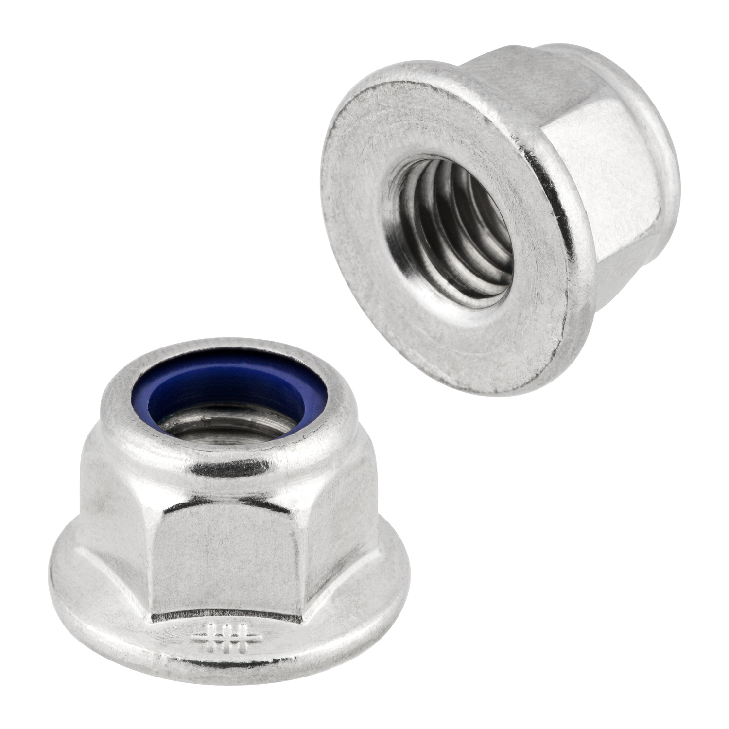 Flanschmuttern M3 100 Stück DIN 6926 (selbstsichernd) M3 - M12 - Edelstahlmuttern - Stoppmuttern - Klemmmuttern - Sechskantmuttern - Flansch - A2 V2A rostfreier Edelstahl