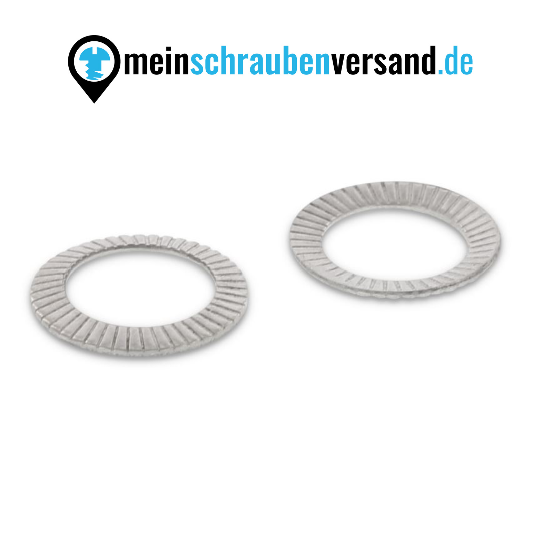 Sicherungsscheiben Form S  Edelstahl A2 V2A Schnorr Scheiben  M4 1000 Stück