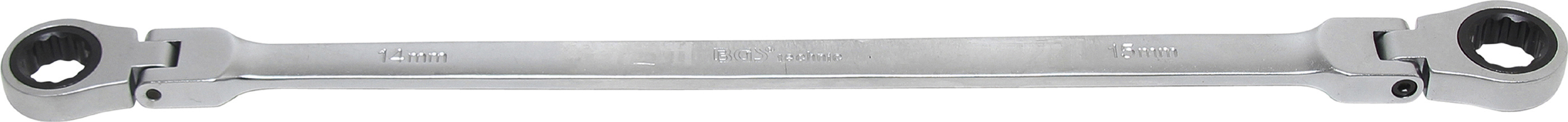 Doppel-Ratschen-Gelenkschlüssel | SW 14 x 15 mm