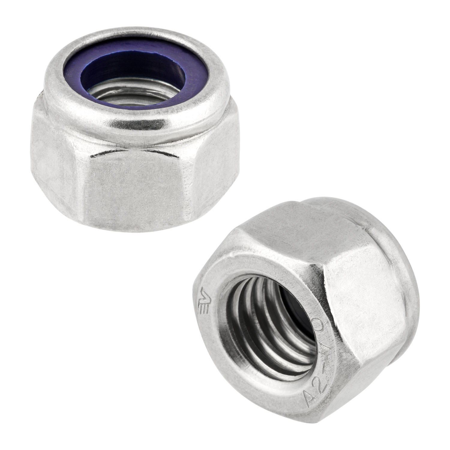 Sicherungsmuttern M4 50 Stück DIN 982 (selbstsichernd, hohe Form) M4 - M16 - Stopmuttern - Kappenmuttern - Sechskantmuttern A2 V2A rostfreier Edelstahl