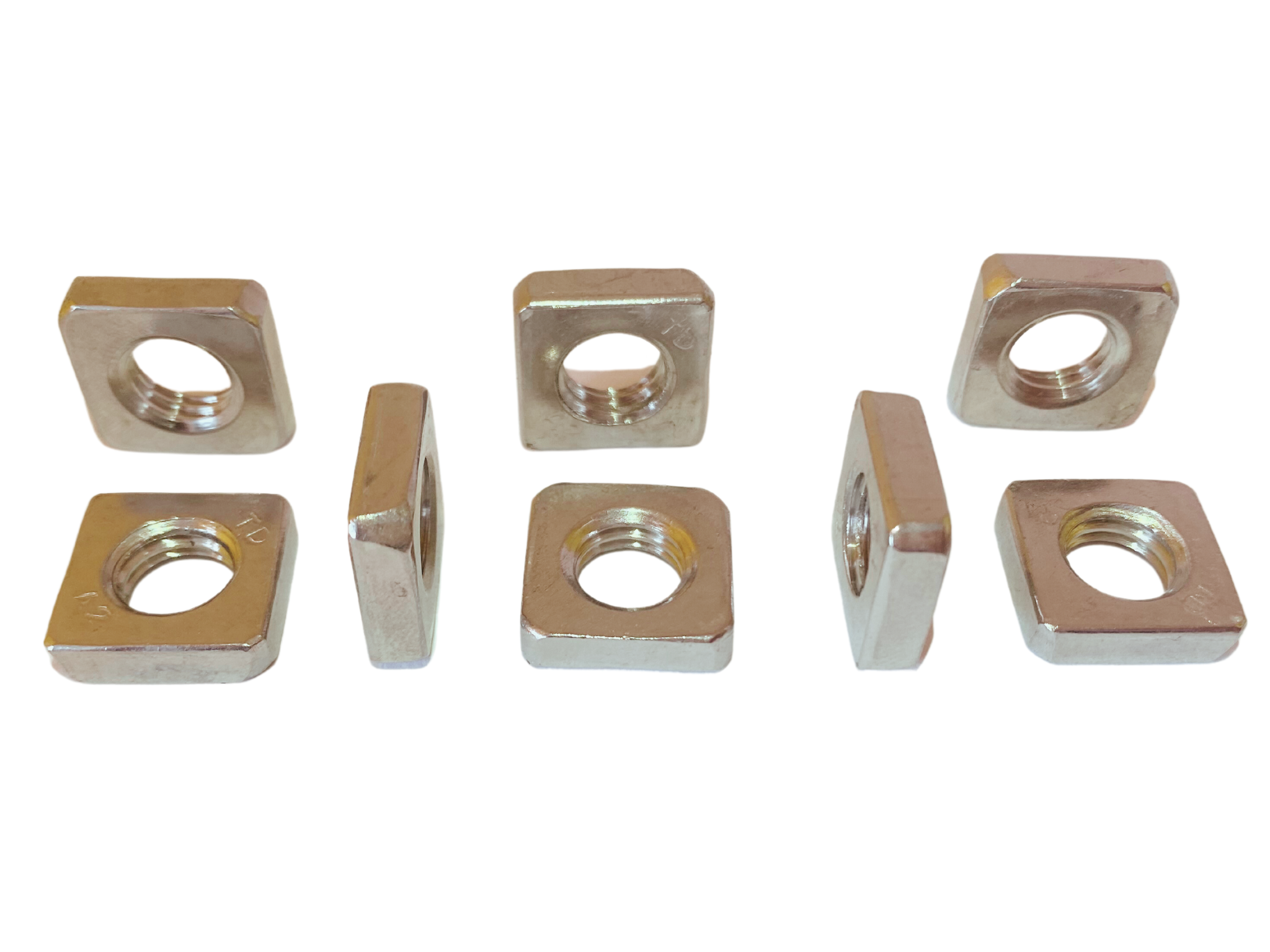 Vierkantmuttern (niedrige Form) - Mutter (alle Größen & Mengen M2 - M2,5 - M3 - M4 - M5 - M6 - M8 - M10) - DIN 562 - Edelstahl A2 (V2A) - Einlegemutter -  M8 10 Stück