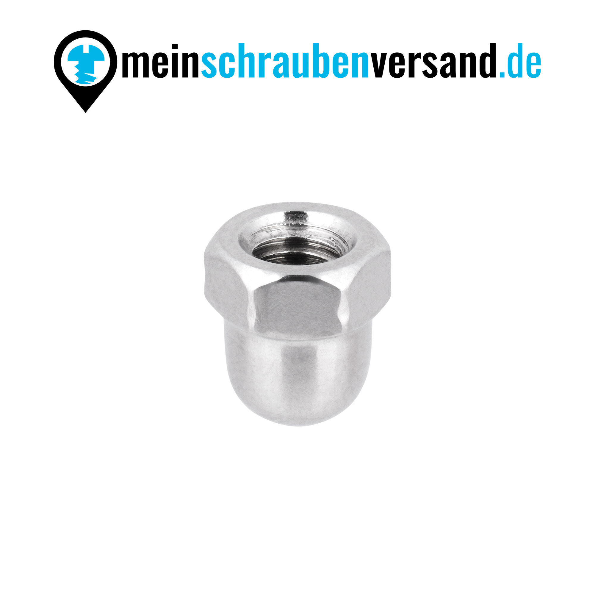 Hutmuttern Sechskant M6 hohe Form DIN 1587 Edelstahlmuttern A2 Kappenmuttern Sechskantmuttern cap nuts M6 25 Stück