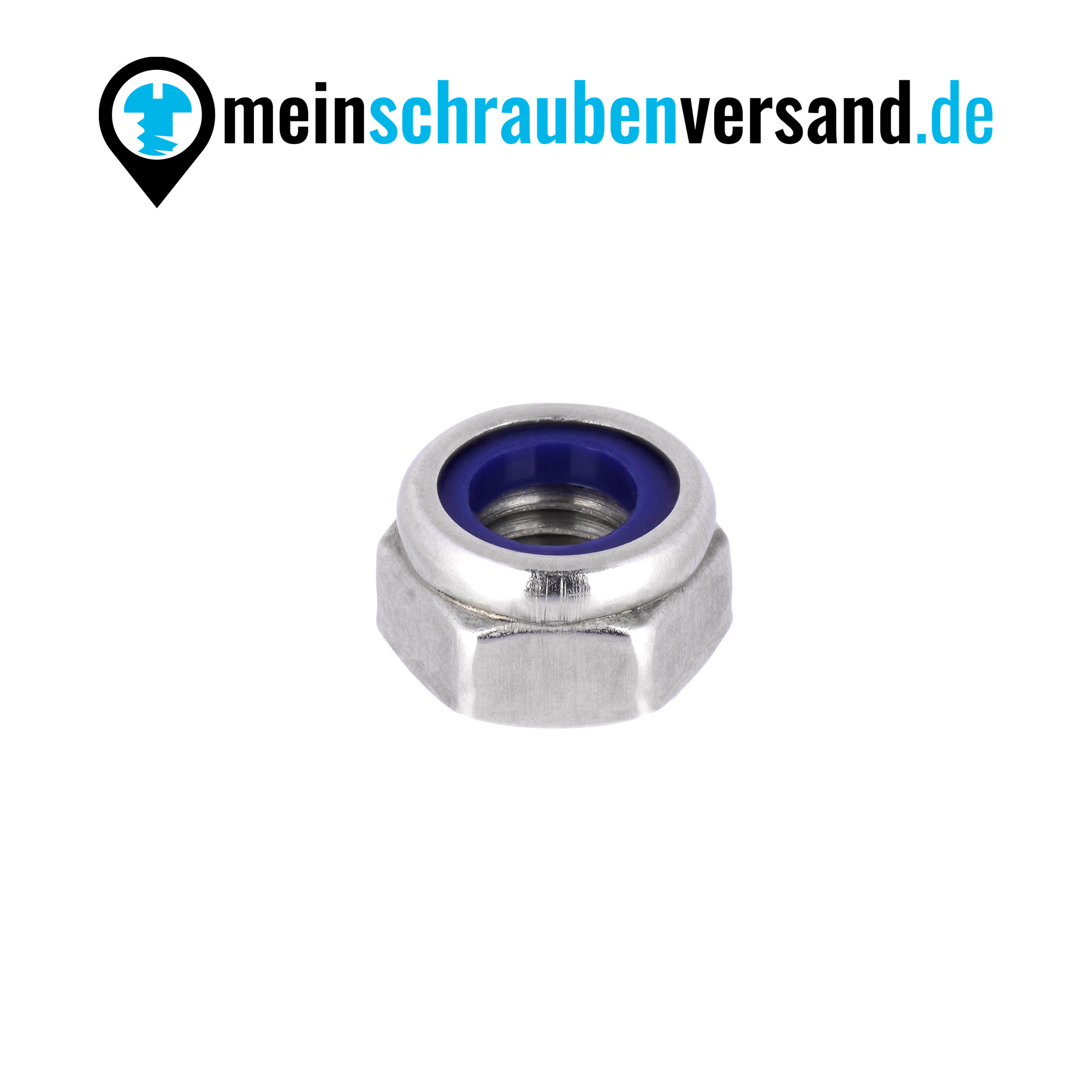 meinschraubenversand.de - Sicherungsmuttern M10 100 Stück DIN 985 (selbstsichernd, niedrige Form) M3 - M20 - Edelstahlmuttern - Stoppmuttern - Sechskantmuttern - A2 V2A rostfreier Edelstahl