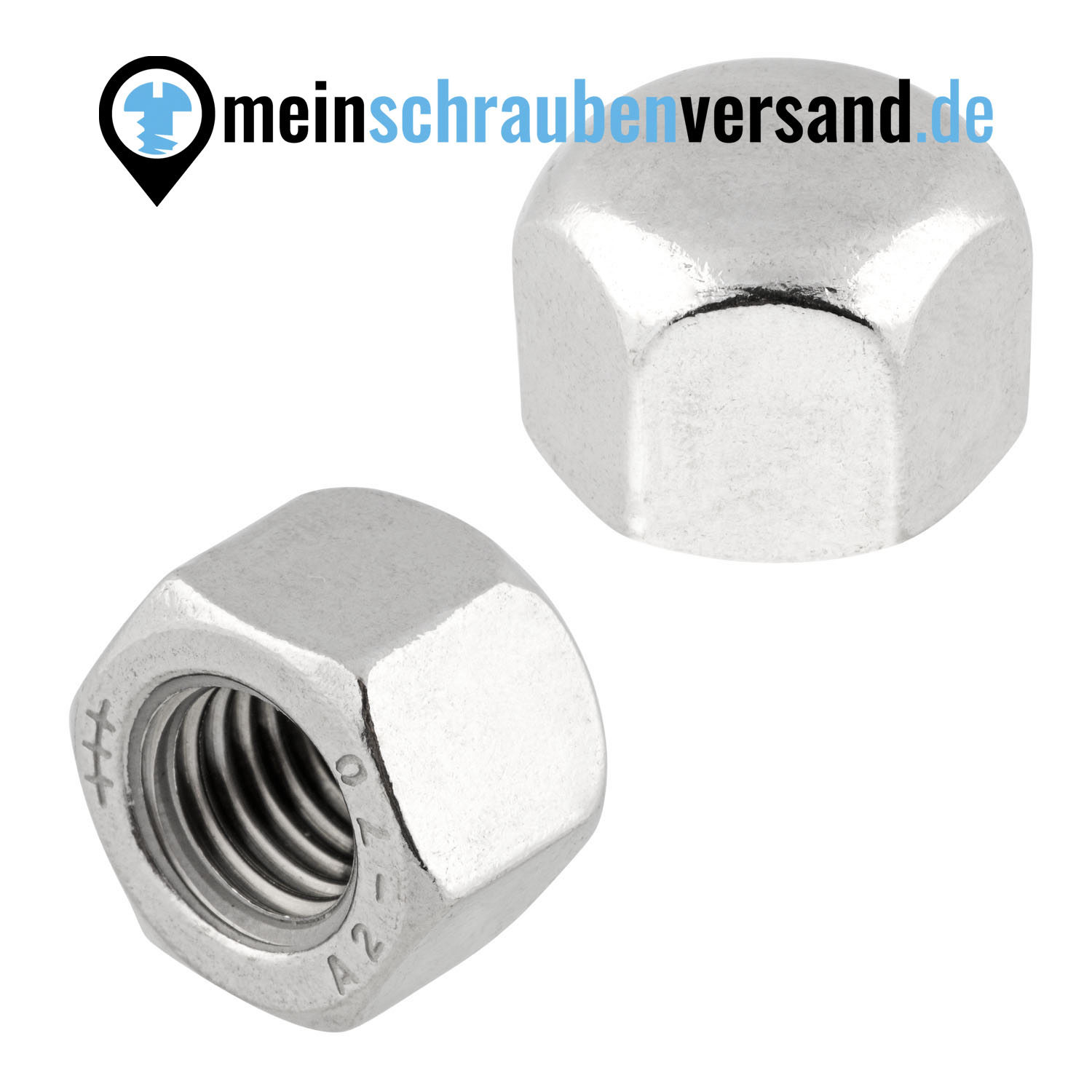 Sechskant Hutmuttern M14 10 Stück DIN 917 (niedrige Form) M3 - M18 - Kappenmuttern - A2 V2A rostfreier Edelstahl