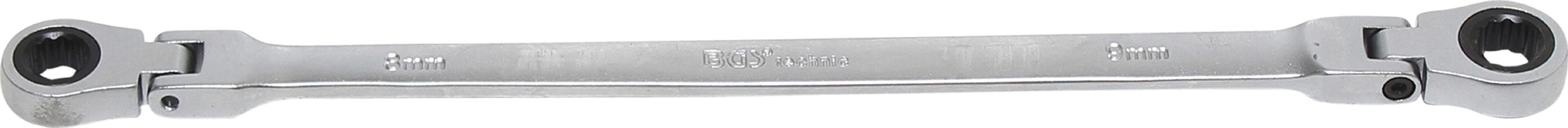 Doppel-Ratschen-Gelenkschlüssel | SW 8 x 9 mm